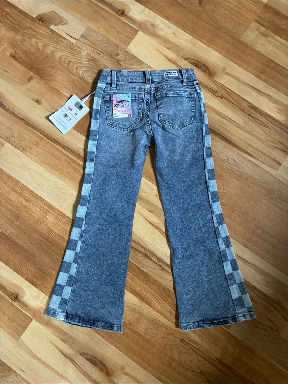 NASCAR x Justice Light Wash Denim Jeans And Bandana - Multiple Sizes
